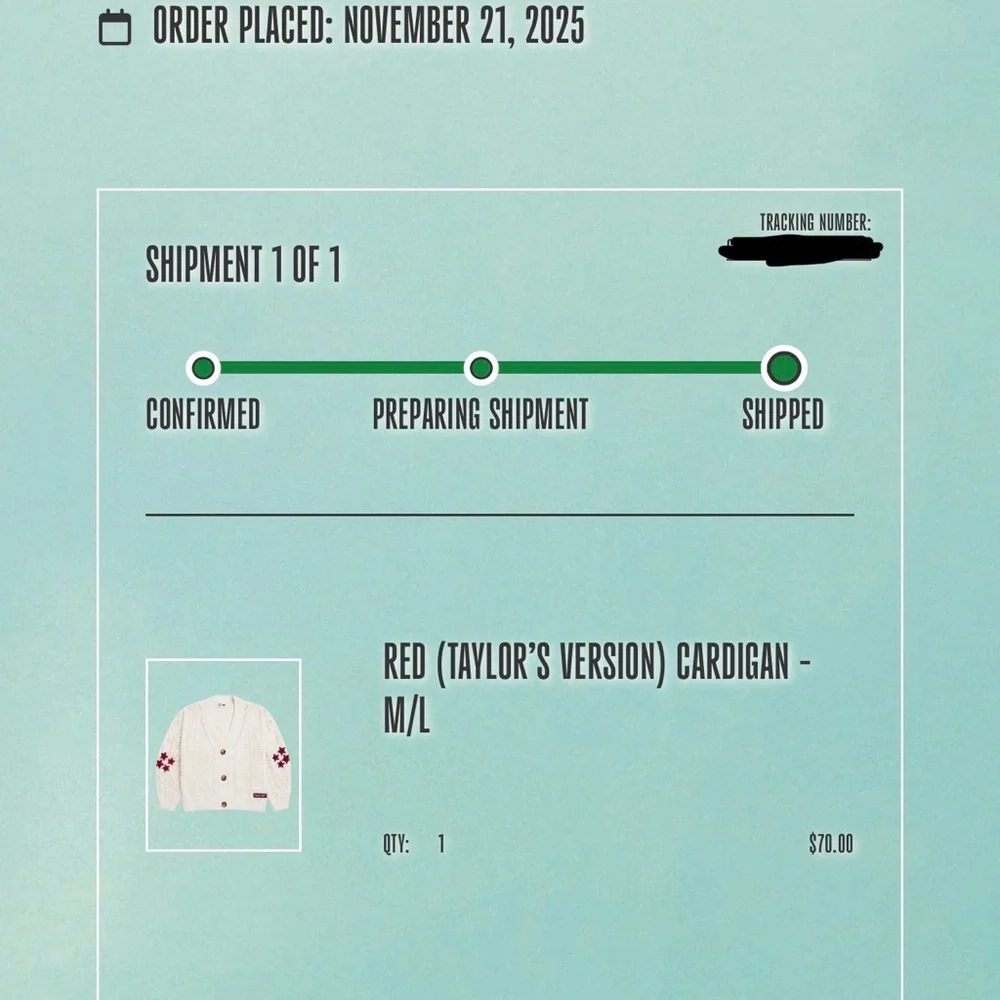 Taylor Swift “Red” Cardigan 2025 - Picture 2 of 2